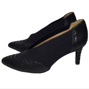 Naturalizer Nicole Black Snake Skin Heels